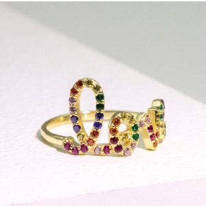 Personalized love rings with diamonds