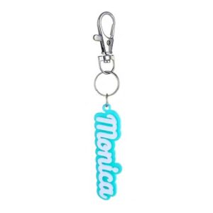 Wholesale plastic name tags keychain for backpacks