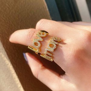 custom diamond love ring