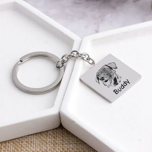 double sided metal photo keyring​