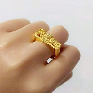 Custom name rings sterling silver
