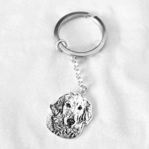 custom dog portrait keychain​ 