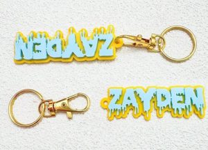 plastic key chain with name