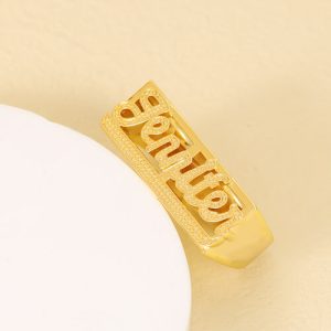 Custom two finger ring diamond cut
