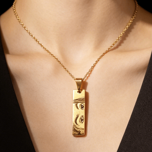 Custom engraved bar necklace wholesale