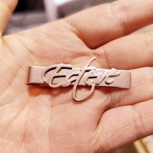 Rose gold tie clips custom with name