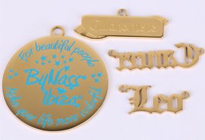 gold enamel pendant custom made