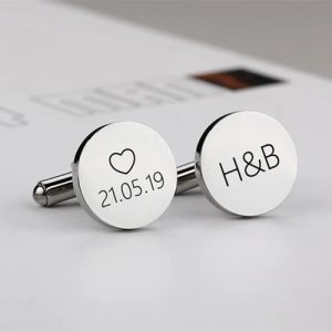stainless steel cufflinks engravable