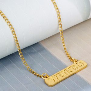 custom made gold bar pendants necklace
