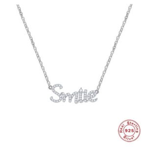 CZ pave diamond word choker necklace​ sterling silver
