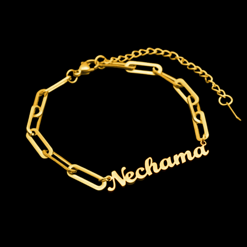 Wholesale paperclip link chain bracelet with name