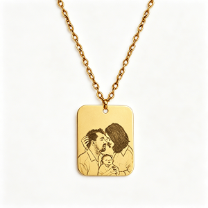 Design your own personalized photo engraved necklace pendant