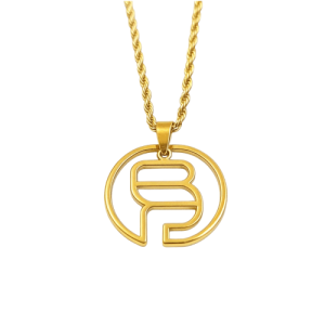 Custom made gold logo pendants​ necklace