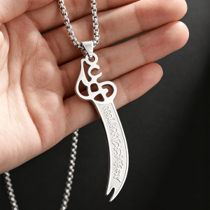 Silver personalized mens necklace
