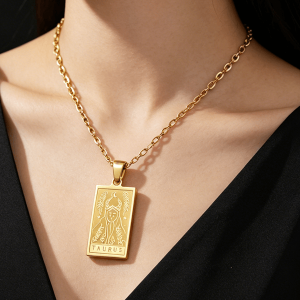 Gold zodiac pendant necklace wholesale