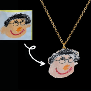 Kids drawing pendant jewellery 